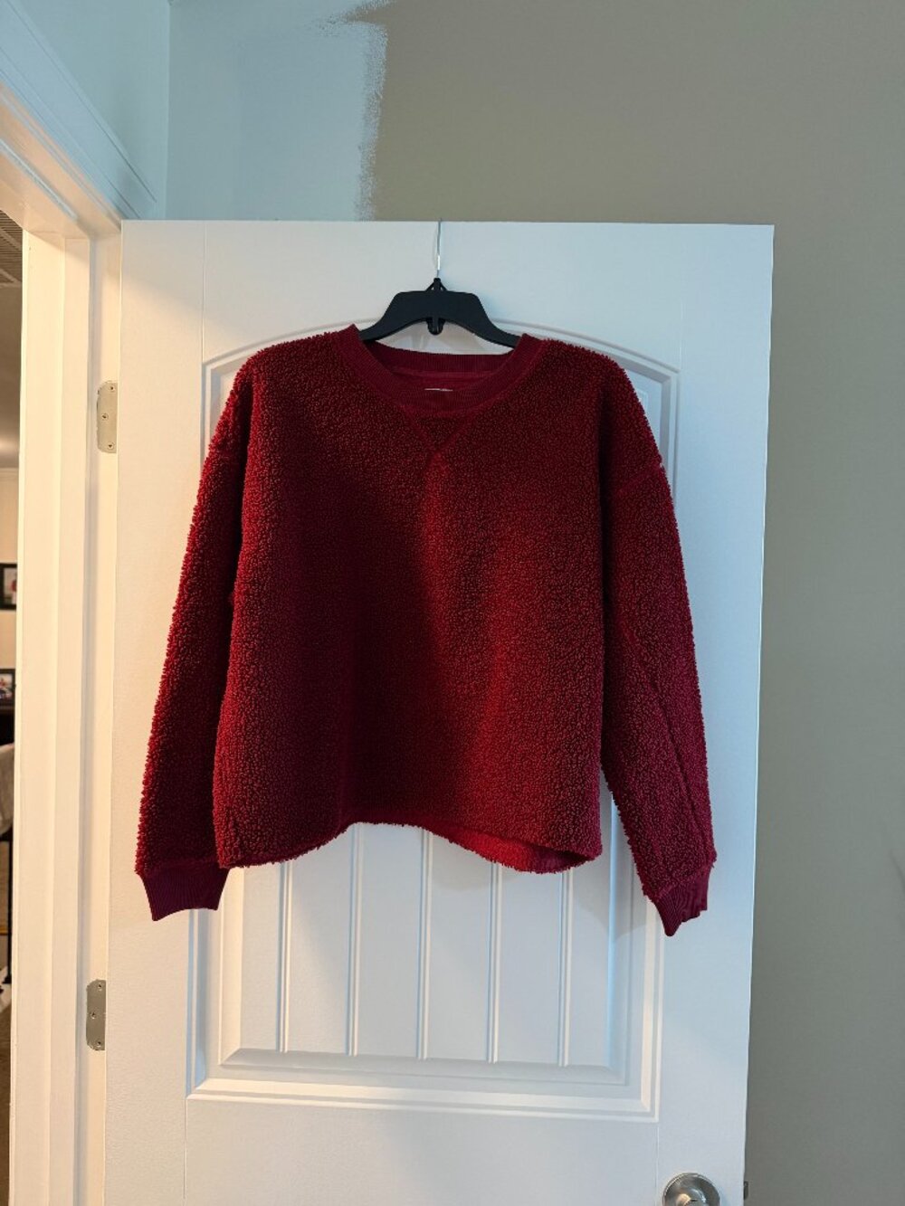 American Eagle Sherpa Sweatshirt (Maroon/Red) Women's Small